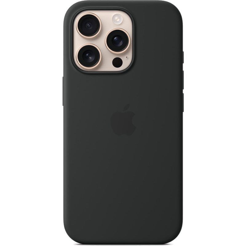 Etui iPhone 16 Pro Silicone Case with MagSafe czarne tył