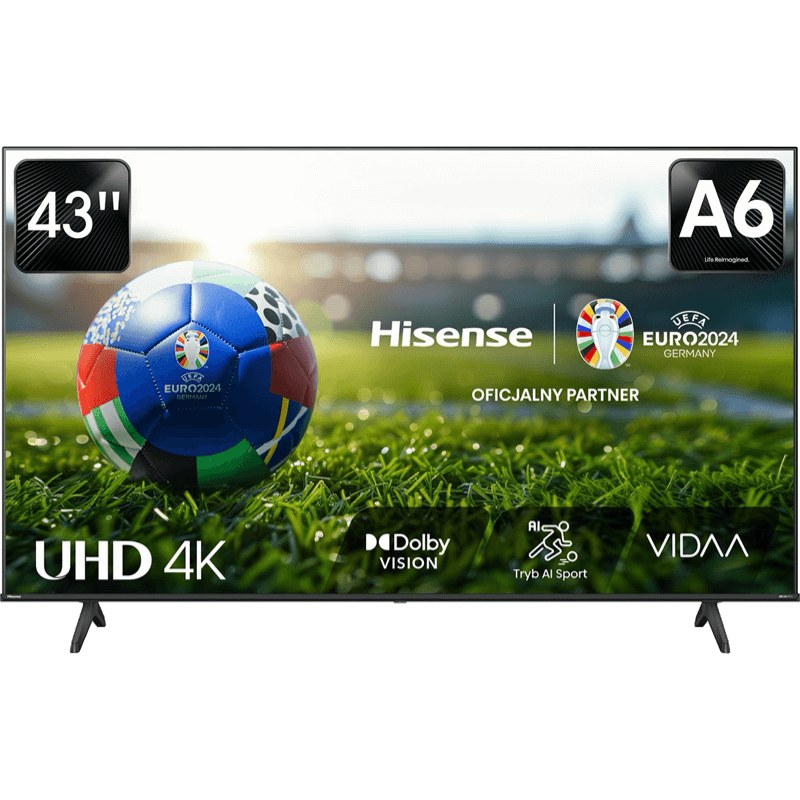 Hisense 43″ 43A6N czarny front