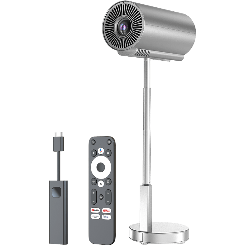 Projektor WG Airflex 240 + Android TV Stick srebrny front