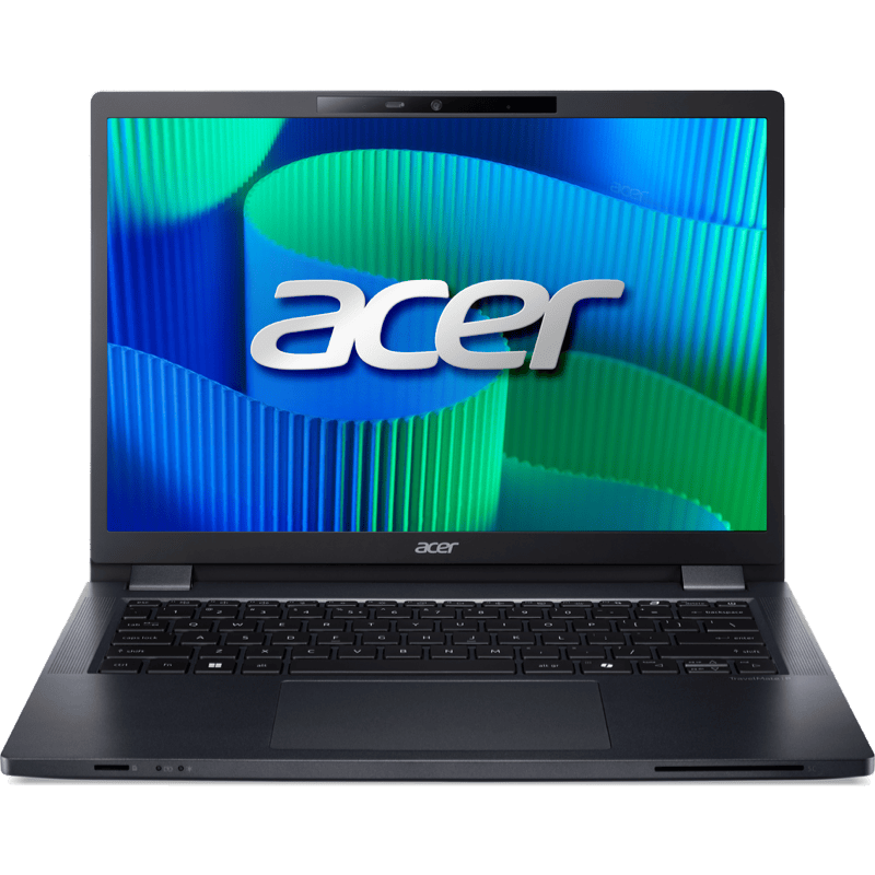 Laptop Acer TravelMate P4 14″ (Intel Core 5 120U 16GB 512GB Win11Pro) czarny front