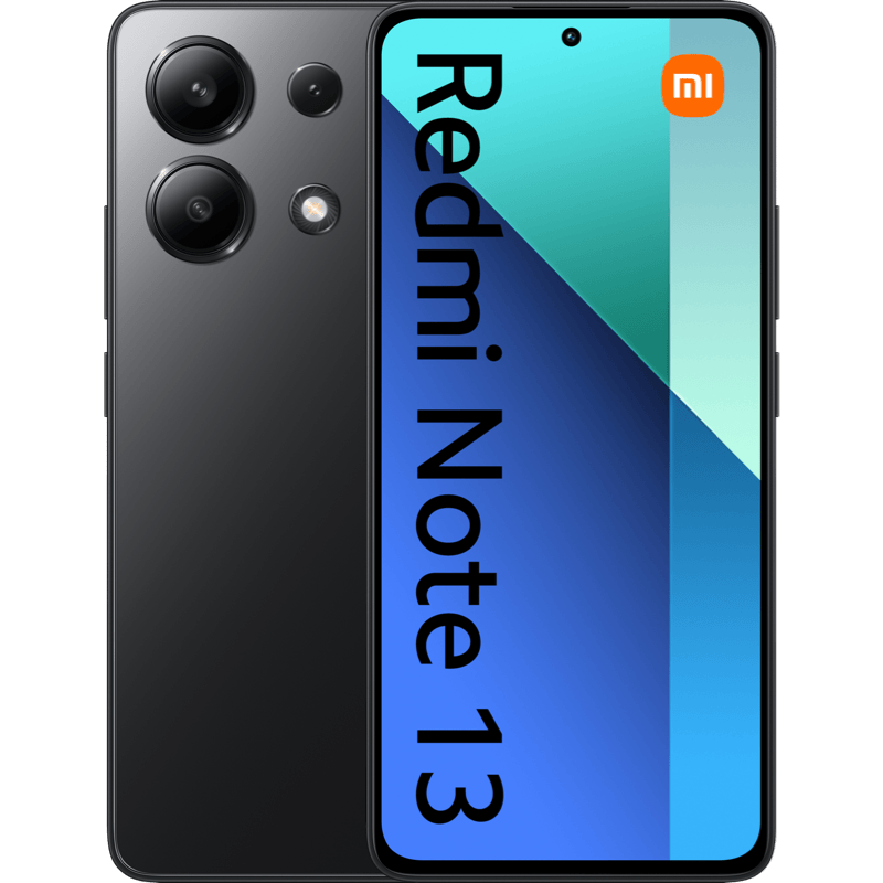 Xiaomi Redmi Note 13 czarny front i tyl