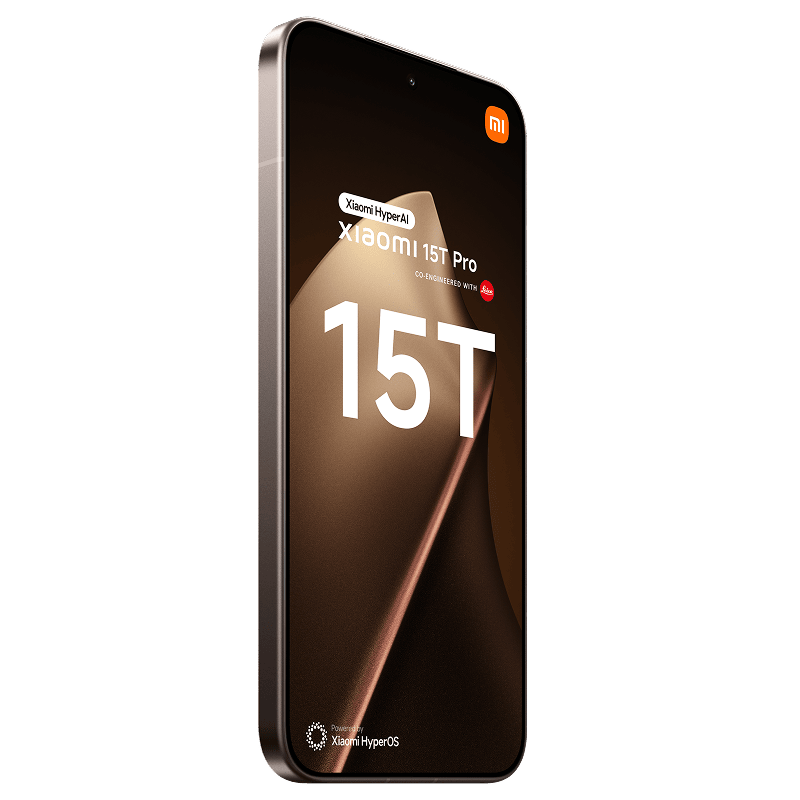 Xiaomi 15T Pro 5G 12/512 GB złoty front lewy obrót