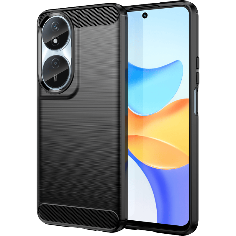 Etui WG Carbon do Honor 90 Smart czarne tył